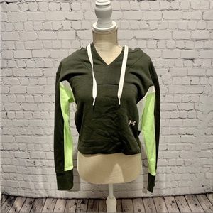 NWT - Under Armour - Women’s Green Cropped Hooded Sweatshirt - Size S